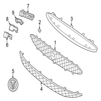 Jaguar OE - Front Bumper & Grille - Grille & Components