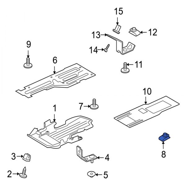 Radiator Support Splash Shield Nut