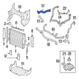 Jaguar OE - Upper Radiator Coolant Hose