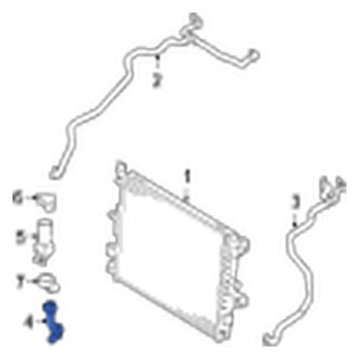 Jaguar OE - Upper Radiator Coolant Hose