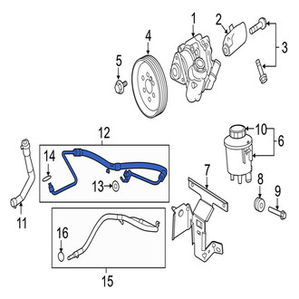 Jaguar OE - Power Steering Pressure Hose