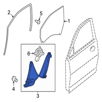 Jaguar OE - Front Left Window Regulator
