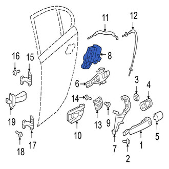 Jaguar OE - Front Left Door Latch Assembly