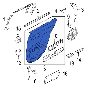 Jaguar OE - Front Left Inner Door Interior Trim Panel