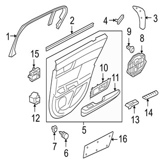 Jaguar OE - Rear Door - Interior Trim