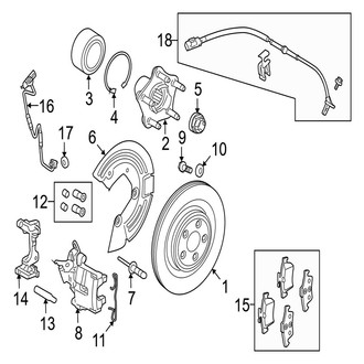 Jaguar OE - Rear Suspension - Brake Components