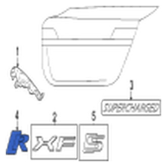 Jaguar OE - Rear Deck Lid Emblem