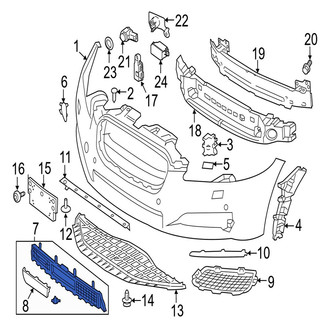 Jaguar OE - Front Center Lower Grille