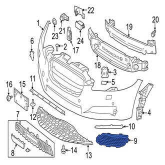 Jaguar OE - Front Center Lower Grille