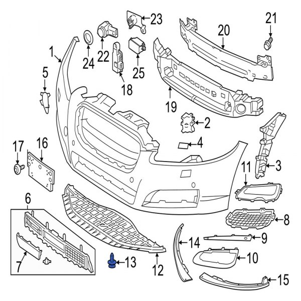 Bumper Splash Shield Clip