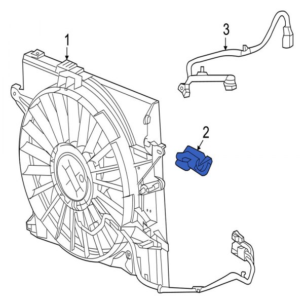 Engine Cooling Fan Shroud Clip