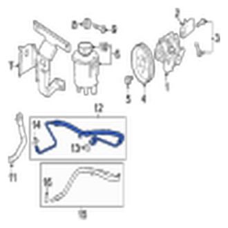 Jaguar OE - Power Steering Pressure Hose