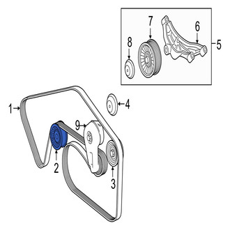 Jaguar OE - Right Accessory Drive Belt Idler Pulley