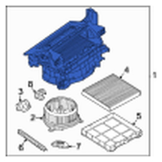 Jaguar OE - Front HVAC Blower Case Assembly