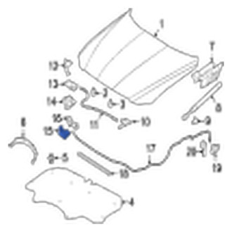Jaguar OE - Front Left Hood Latch
