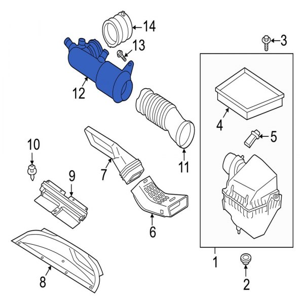 Engine Air Intake Hose