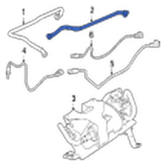 Jaguar OE - Left Evaporative Emissions System Lines