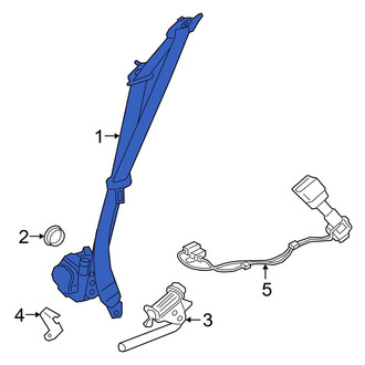 Jaguar OE - Front Left Seat Belt Lap and Shoulder Belt