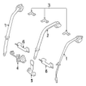 Jaguar OE - Restraint Systems - Rear Seat Belts (Sportbrake First Edition / Sportbrake S)