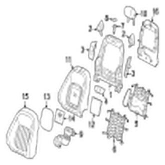 Jaguar OE - Seats & Tracks - Front Seat Components (Seat Back)