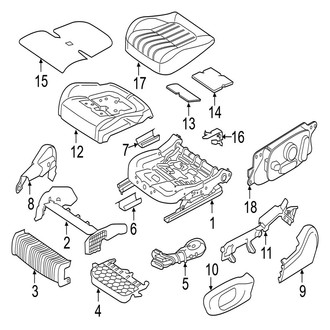 Jaguar OE - Seats & Tracks - Front Seat Components (Seat Cushion)