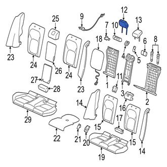 Jaguar OE - Rear Outer Headrest