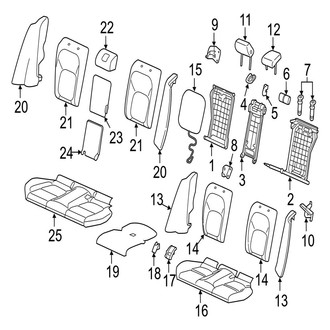 Jaguar OE - Seats & Tracks - Rear Seat Components (40/20/40 Split), (Sportbrake First Edition / Sportbrake S)