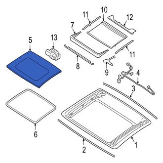 Jaguar OE - Sunroof Glass