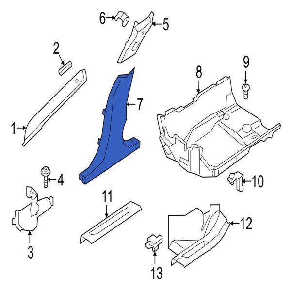 Door Pillar Post Trim Set