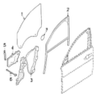 Jaguar OE - Front Door - Glass & Hardware (Sportbrake First Edition / Sportbrake S)