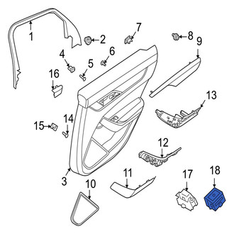 Jaguar OE - Rear Left Door Lock Switch