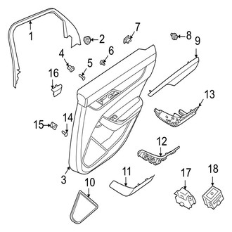 Jaguar OE - Rear Door - Interior Trim