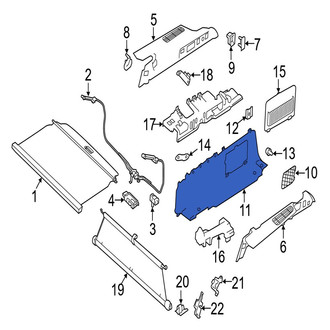 Jaguar OE - Rear Left Lower Interior Quarter Panel Trim Panel