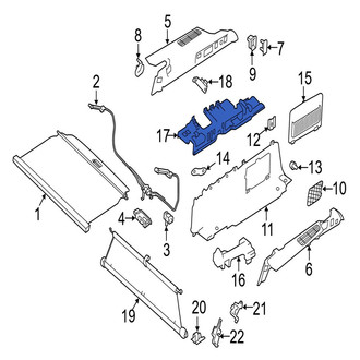 Jaguar OE - Right Upper Quarter Panel Trim Panel Bracket