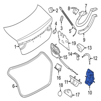 Jaguar OE - Rear Deck Lid Latch
