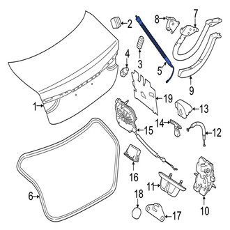 Jaguar OE - Trunk Lid Lift Support
