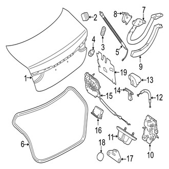 Jaguar OE - Trunk Lid - Lid & Components (Premium / Prestige / R-Sport / S)