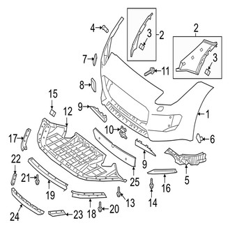 Jaguar OE - Front Bumper & Grille - Bumper & Components (Covers & Trim), (Base / 400 Sport / R / R-Dynamic)