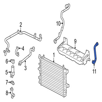 Jaguar OE - Upper Radiator Coolant Hose