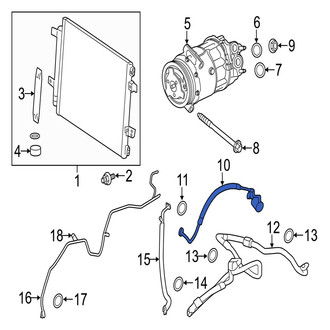 Jaguar OE - A/C Refrigerant Discharge Hose