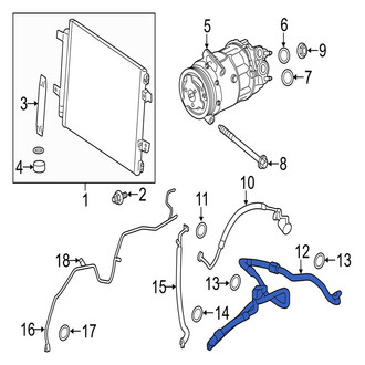 Jaguar OE - A/C Refrigerant Suction Hose