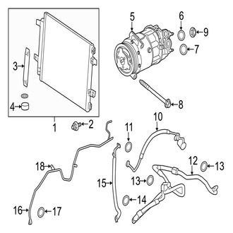 Jaguar OE - Air Conditioner & Heater - Condenser, Compressor & Lines (400 Sport / R / SVR)