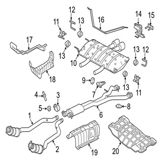 Jaguar OE - Exhaust System - Exhaust Components (Base / S)
