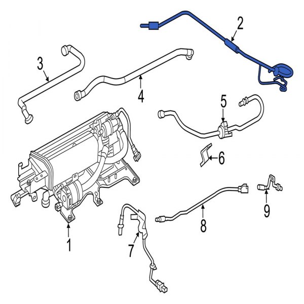 Jaguar OE AJ813946 Vacuum Hose