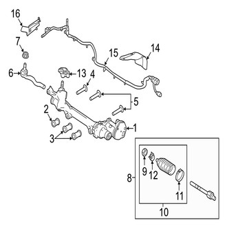 Jaguar OE - Steering Gear & Linkage (Electric), (Base / 400 Sport / R-Dynamic RWD)