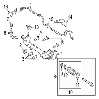 Jaguar OE - Steering Gear & Linkage (Electric), (R / R-Dynamic / SVR AWD)