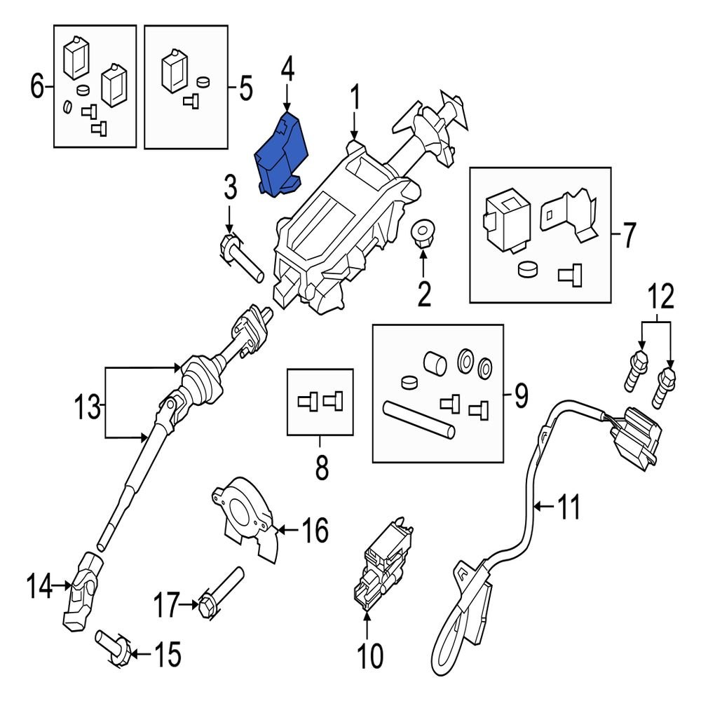 Jaguar OE C2D54676 Steering Column Lock