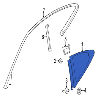 Jaguar OE - Rear Left Quarter Glass