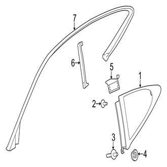 Jaguar OE - Quarter Panel - Glass (Base / R / S Coupe)