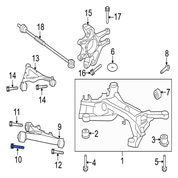 Jaguar OE T2R5102 - Front Lower Forward Suspension Control Arm